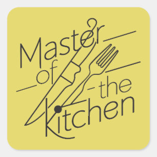 keukenmeester Culinary Groove Vierkante Sticker
