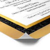 keukenmenu voor goudgourmet-eters poster (Hoek)