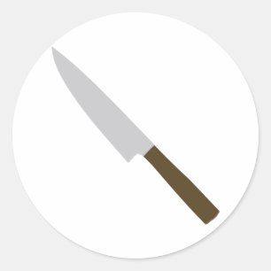 keukenmessen voor chef-koks ronde sticker
