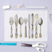 keukenmessenmakerswerk voor vorkdansen tissuepapier (Craft)