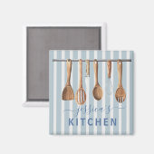 KeukenMonogram ontvangt gereedschap Modern Blue Magneet (Voorkant / Achterkant)