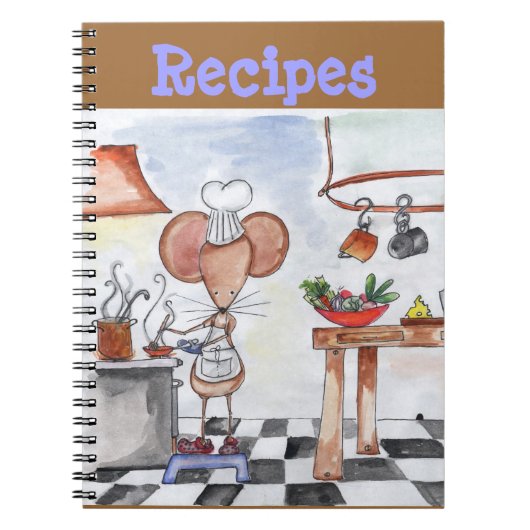 Keukenmuis — Recipe-laptop Notitieboek (Voorkant)