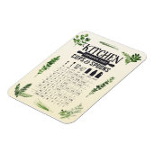 Keukenomzettingstabel: bekertjes en spoons Magnet Magneet (Linkerzijde)