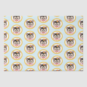 Keukenpapierplatte set met retro Kitten Tissuepapier