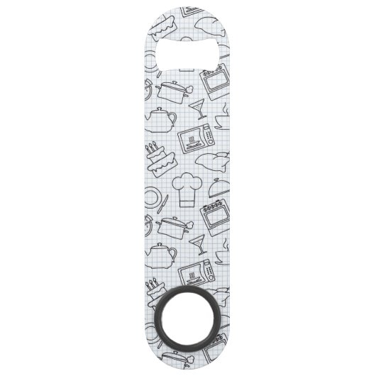 Keukenpatroon 4 speed flessenopener (Voorkant)