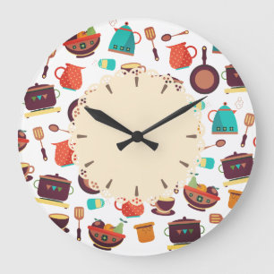 Keukenpottenpannen gereedschap kookkeukenklokje grote klok