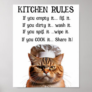 KEUKENREGELS POSTER