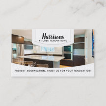 Keukenrenovatieslogans Visitekaartjes