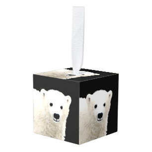 Keukenschilderij van polair Beer - Oorspronkelijke Kubus Ornament