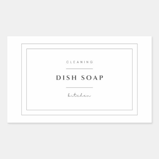Keukenschotel Zeep Label Stickers (Voorkant)