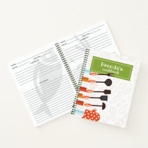 Keukenspullen Groen Recept Spiral Notitieboek