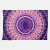 Keukentheedoeken van het Paarse Paradise Mandala Theedoek (Horizontaal)