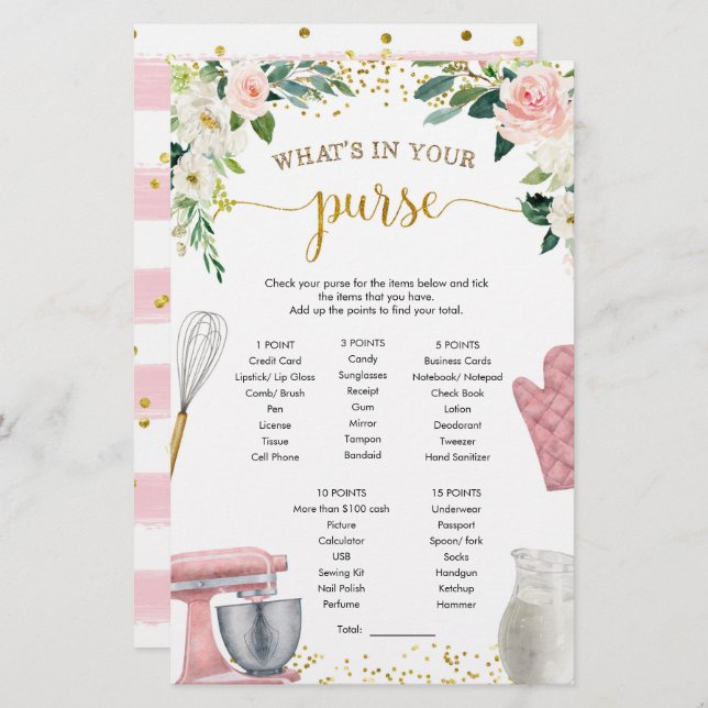 KeukenVrijgezellenfeest Wat is er in je paardenspe (Voorkant / Achterkant)