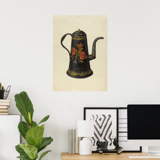  Keukenwand Kunst Antiek Koffiek Poster (Thuiskantoor)