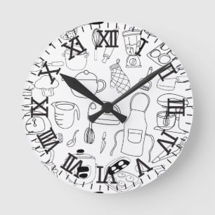 Keukklok voor Retro keuken Ronde Klok