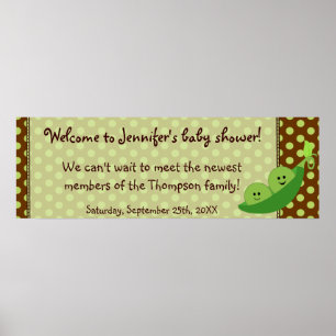 Keul erwt in een Baby shower-blikvanger Poster
