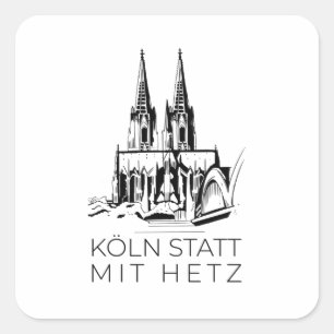 Keulen Cathedral Vierkante Sticker