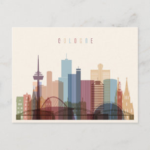 Keulen, Duitsland   City Skyline Briefkaart