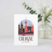 Keulen Duitsland  Cityscape Magnet Briefkaart (Staand voorkant)