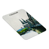 Keulen Duitsland Panorama Uitzicht Schilderij Magneet (Rechterzijde)