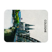 Keulen Duitsland Panorama Uitzicht Schilderij Magneet (Horizontaal)