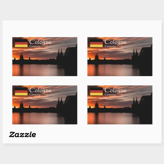Keulen Duitsland Rechthoekige Sticker (Vel)