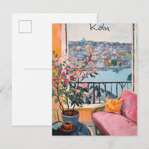 Keulen Duitsland Reizen Stad Schilderen Esthetisch Briefkaart