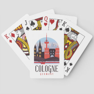 Keulen Duitsland Vintage Silhouette Reis Pokerkaarten