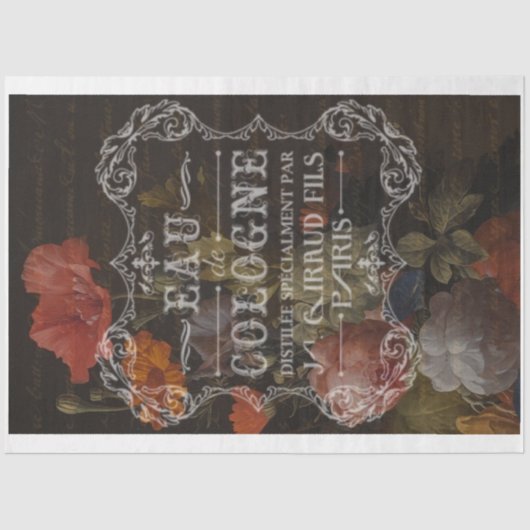 Keulen Frans label Decoupage Tissue Paper Tissuepapier (Voorkant)