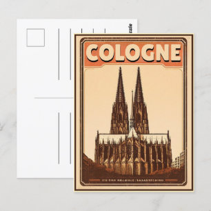 Keulen Kathedraal, Keulen Duitsland vakantie Briefkaart