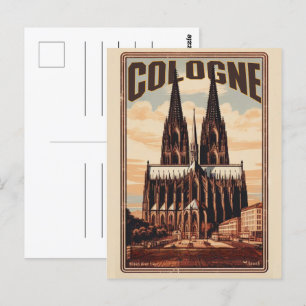 Keulen Kathedraal, Keulen Duitsland vakantie Briefkaart