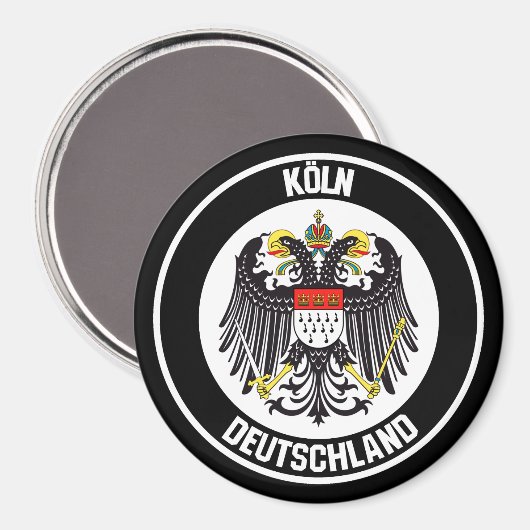 Keulen Round Emblem Magneet (Voorkant / Achterkant)