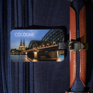 Keulen Stadsbeeld Duitsland Dom Night Souvenir Bagagelabel