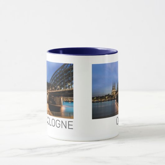 Keulen Stadsbeeld Duitsland Dom Night Souvenir Mok (Midden)