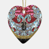 Keulo Victoriaans Elegant Monogram Keramisch Ornament (Links)
