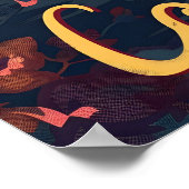 Keulse schemering: Kathedraal Silhouet aan de Rijn Poster (Hoek)