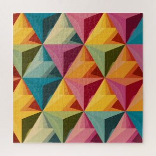 Keurig geometrisch driehoekpatroon legpuzzel