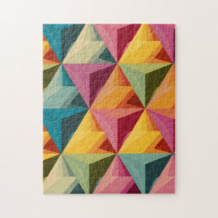 Keurig geometrisch driehoekpatroon legpuzzel