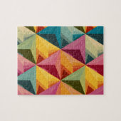 Keurig geometrisch driehoekpatroon legpuzzel (Horizontaal)