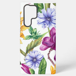 Keurig landelijk bloemmotief - groot samsung galaxy hoesje