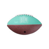 Keurig Modern 3 Initiaal Monogram | Wit Op Aqua American Football (Gedraaid 270)