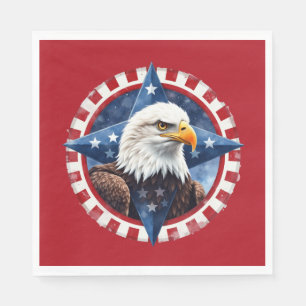 Keurig patriottisch adelaar-embleem  servet