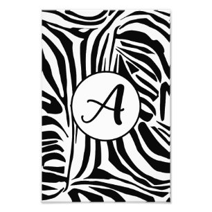 Keurig zwart en wit zebraprintpatroon foto afdruk