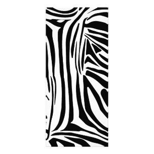 Keurig zwart en wit zebraprintpatroon reclamekaart