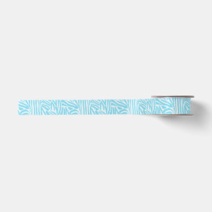 Keurige Blauwe en Witte Zebraprint Lint