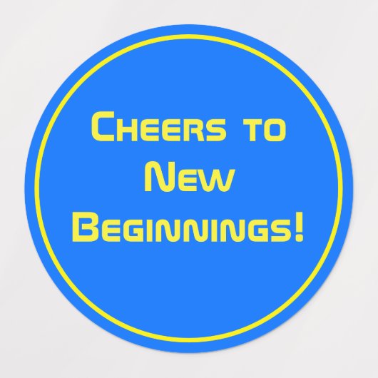 Keurige Blauwe Moderne Tech Afstudeerfeest  Labels (Design 2)