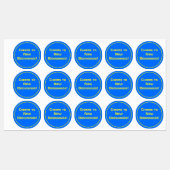 Keurige Blauwe Moderne Tech Afstudeerfeest  Labels (Vel)