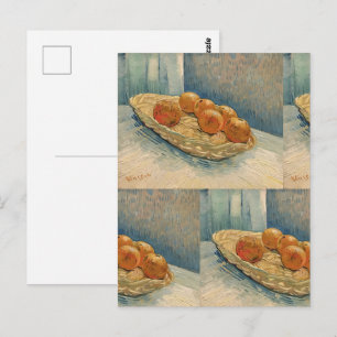 Keurige Blauwe & Oranje Van Gogh Fruit Decoratie Briefkaart