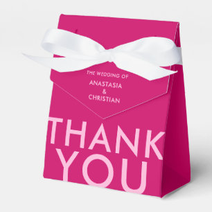 Keurige en moderne magenta cadeauverpakking bedankdoosjes