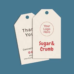 Keurige kant-en-klare bakkerij hangtag cadeaulabel